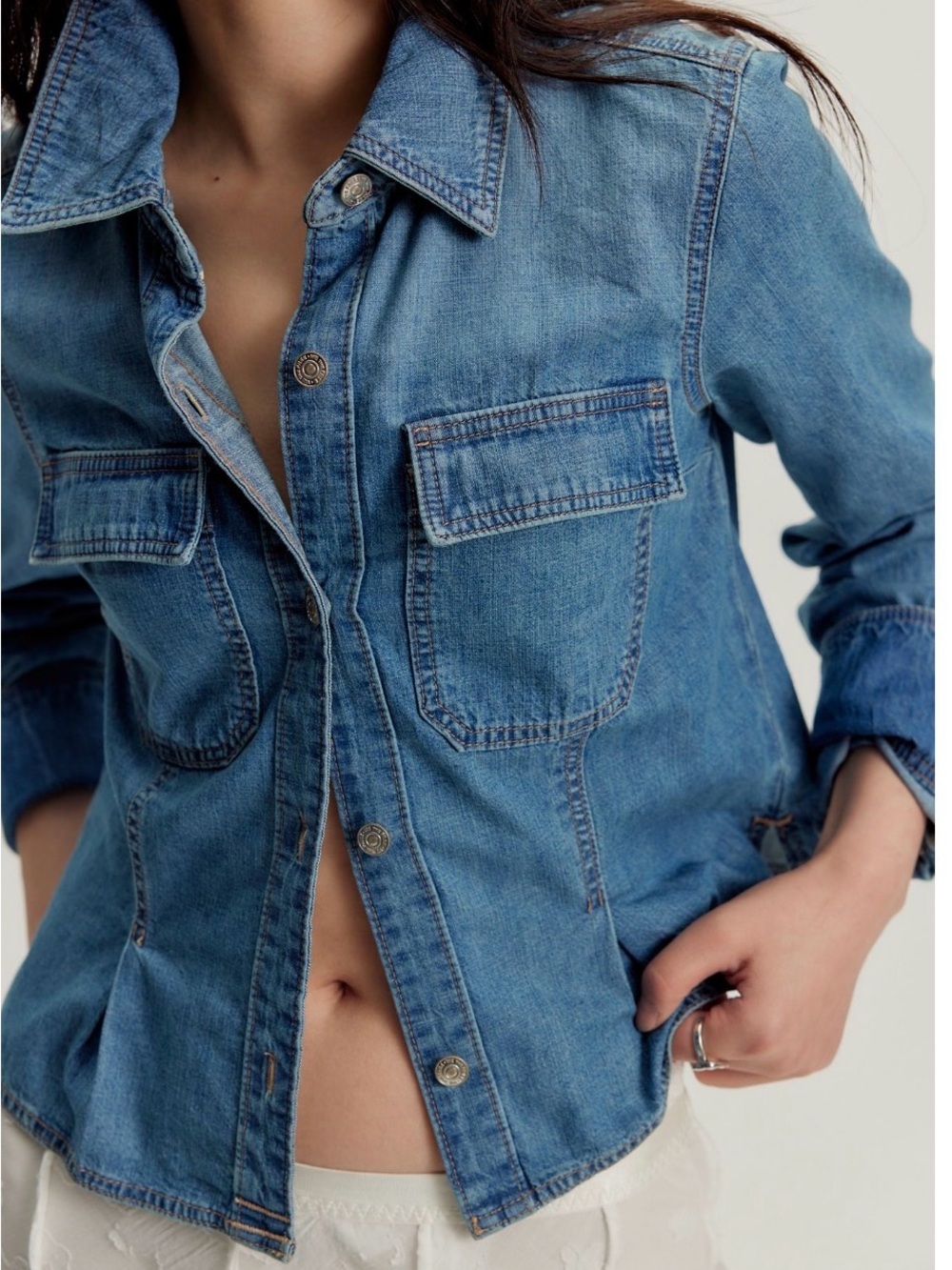 We the Free Winnie Denim Button Down